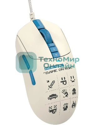 Мышь проводная A4Tech Bloody W72 Ultra Pixels Blue рисунок/бежевый/голубой, 20000 dpi, USB, кнопки - 7