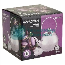 Чайник для плиты WEBBER BE-0597 из нерж.стали с ФИЛЬТРОМ из нерж. стали 1л,(24)