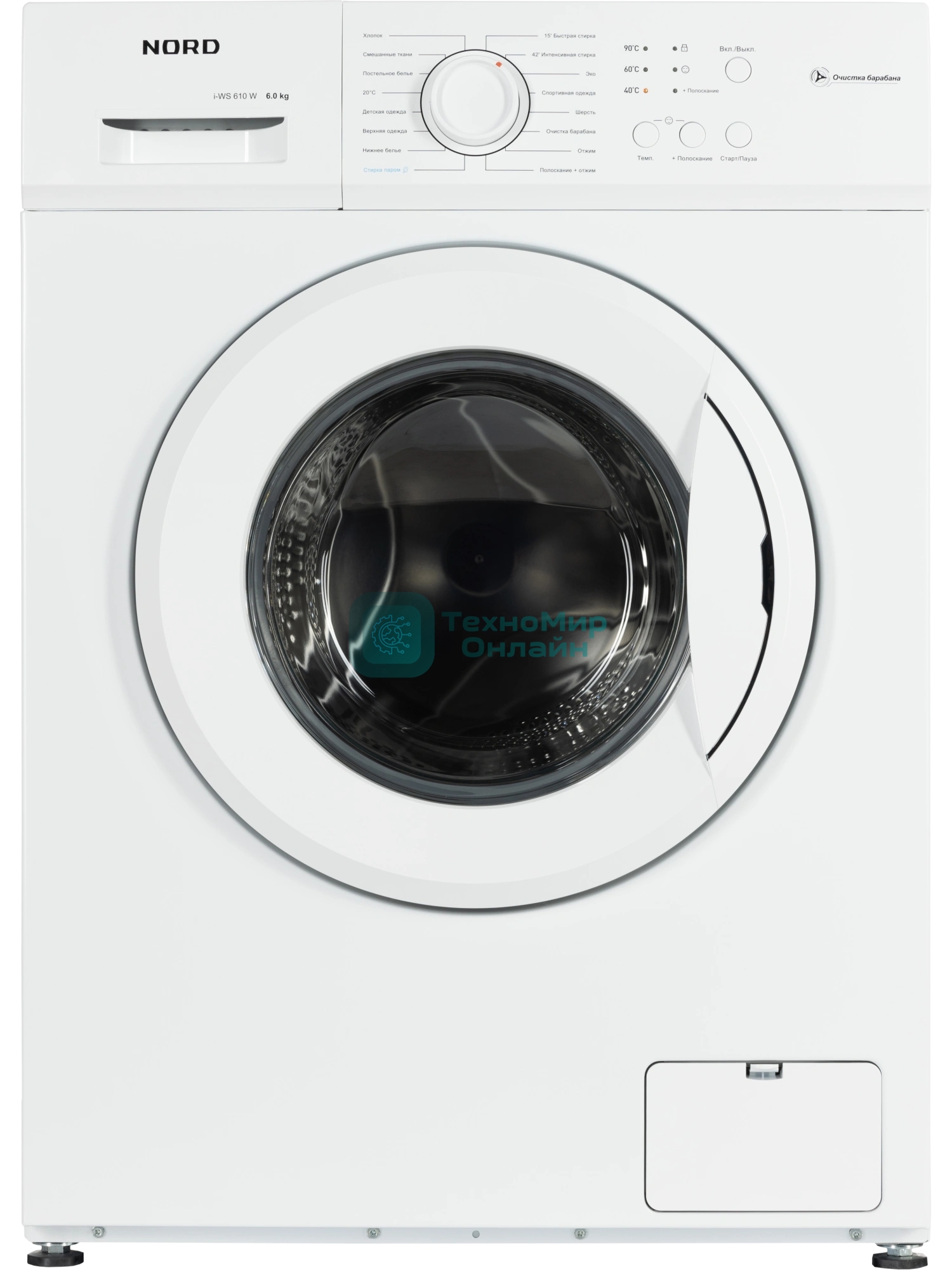 Стиральная машина NORD i-WS 610 W белый, загрузка фронтальная 6 кг, 1000 об/мин, класс: А+++