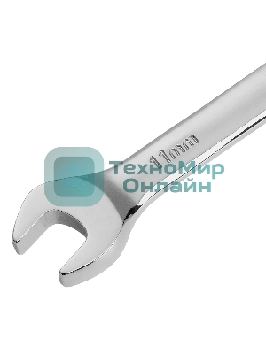 Ключ комбинированный Denzel, с трещеткой, 11 мм