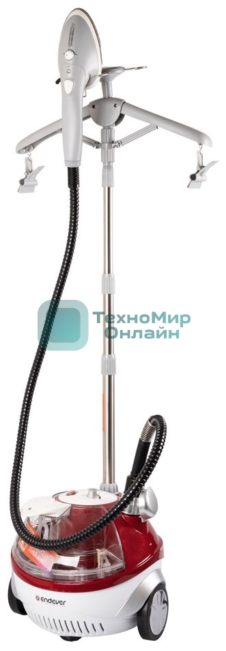 Отпариватель Endever Odyssey Q-9 красный/белый, 2500 Вт, 90 г/мин, 2300 мл