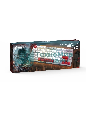 Клавиатура проводная Ritmix RKB-681BL Gray серый-бордовый