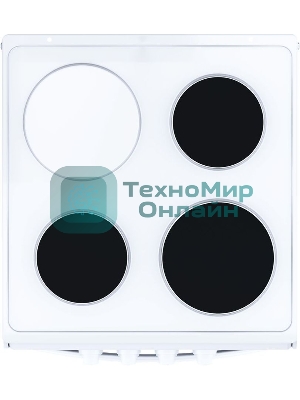 Плита электрическая Flama AE 1304 W белый, конфорок 3 шт, духовка 50 л, 50 см x 85 см x 60 см