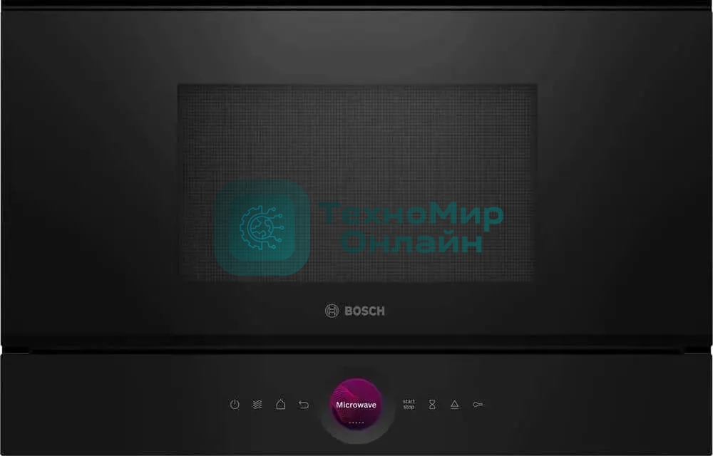 Встраиваемая микроволновая печь Bosch BFL7221B1 черный, 21 л, 900 Вт, переключатели - поворотный механизм/сенсор