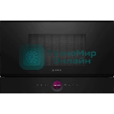 Встраиваемая микроволновая печь Bosch BFL7221B1 черный, 21 л, 900 Вт, переключатели - поворотный механизм/сенсор
