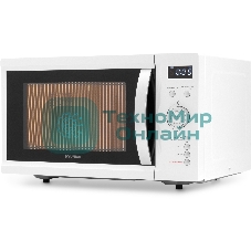 Микроволновая печь Hyundai HYM-D3007 белый/черный, 23 л, 800 Вт, переключатели - кнопки, электронный поворотный механизм