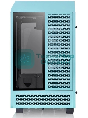 Компьютерный корпус Thermaltake The Tower 100 Turquoise черный без БП miniITX 1x120мм 3x140мм 2xUSB 3.0 audio bott PSU