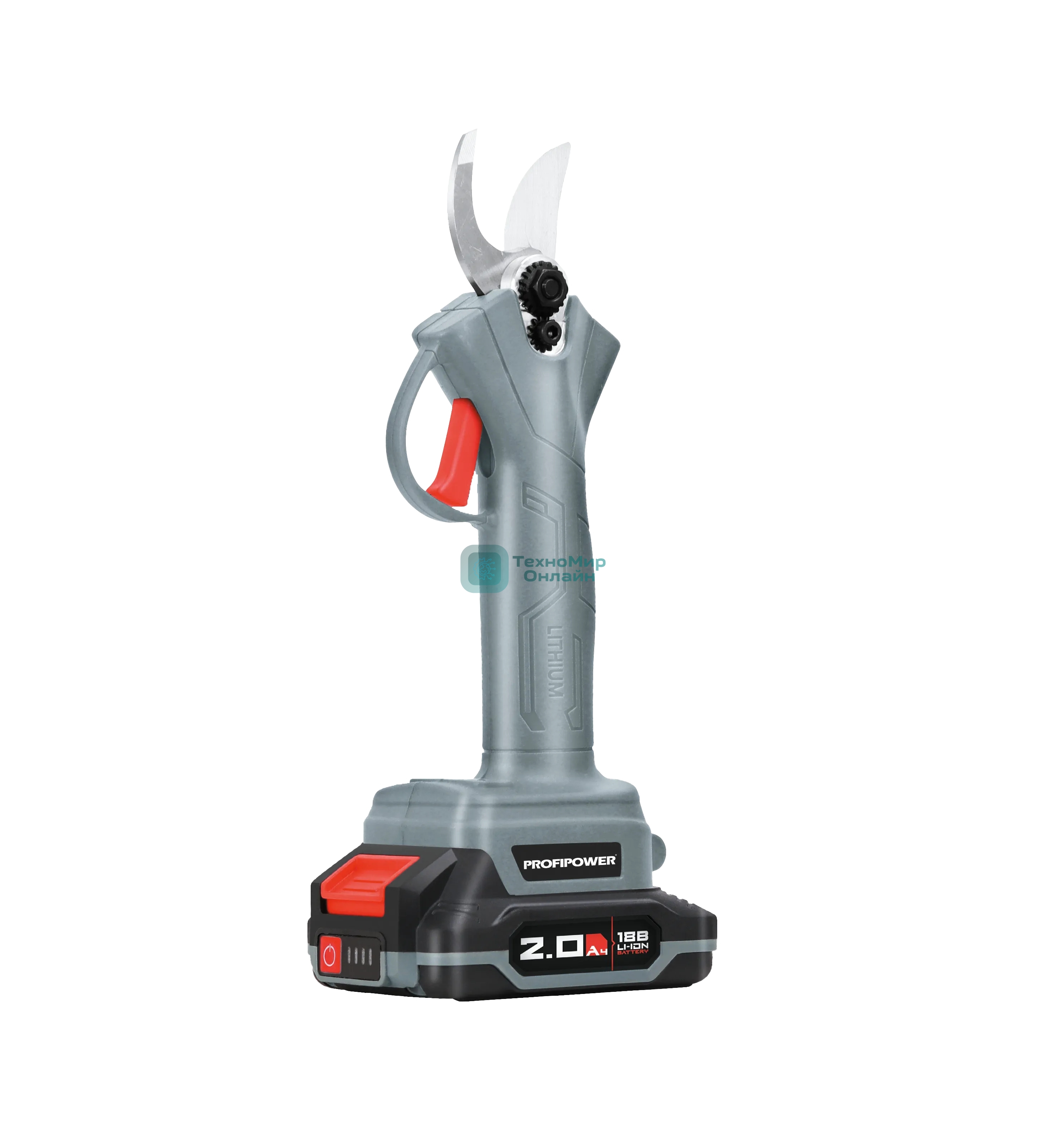 Аккумуляторный секатор садовый бесщеточный ProfiPower MKGSP-18V (Li-ion-2шт, 2.0А·ч, зап. лезвие, набор ключей, З/У, в кейсе)