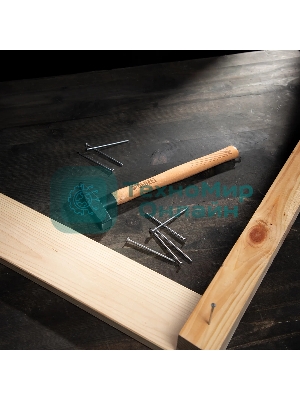 Молоток слесарный Denzel 200 г, кованый квадратный боек, буковая рукоятка