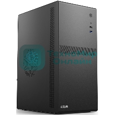 Компьютерный корпус CBR mATX Minitower V203, без БП, 1хUSB 3.0, 1хUSB 2.0, HD Audio+Mic, черный PCC-MATX-V203-WPSU