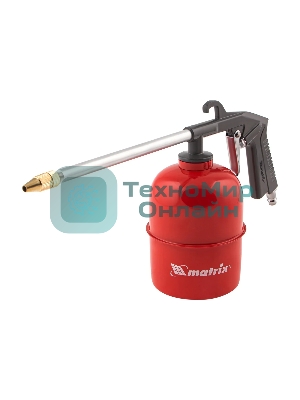 Набор пневмоинструмента Matrix, 5 предметов, быстросъемное соед. краскорасп. с верхним бачком