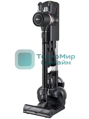 Пылесос вертикальный LG A9N-MASTERX черный, питание от аккумулятора, 160 Вт, уборка влажная/сухая, пылесборник 0.44 л, работа от АКБ max 50 мин