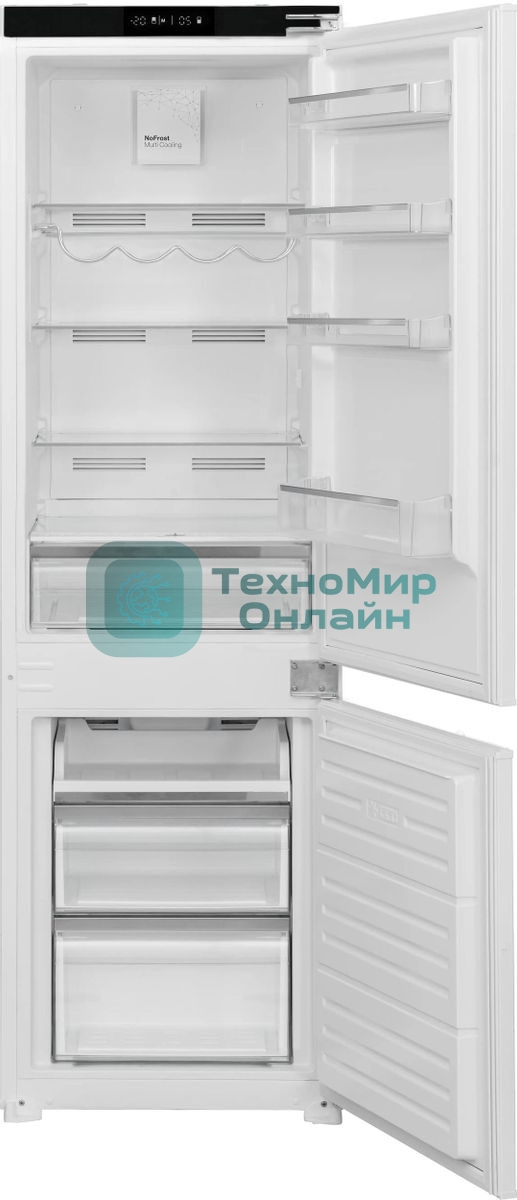 Встраиваемый холодильник Hyundai HBR 1786 2-хкамерн. белый