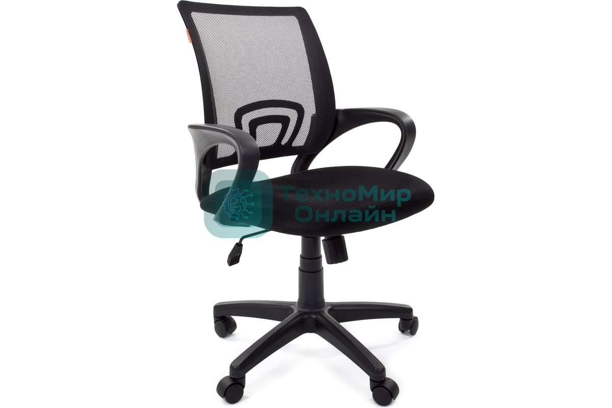 Кресло Chairman 696 TW-01 черный, ткань, 120 кг, механизм качания