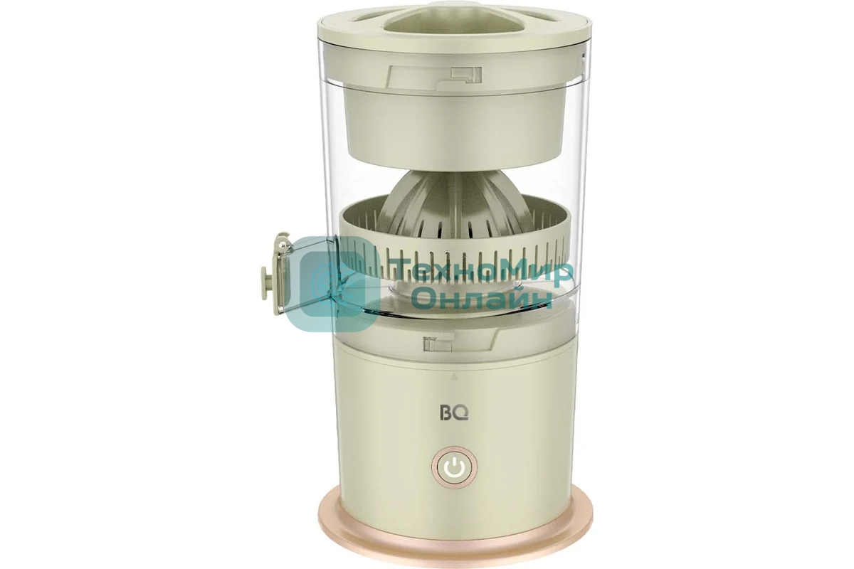 Соковыжималка BQ J3000 зеленый, цитрусовая, 45 Вт, 200 мл, механическое