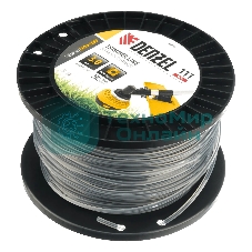 Леска для триммера Denzel двухкомпонентная квадрат, 3,0мм х 111м, на DIN катушке EXTRA CORD