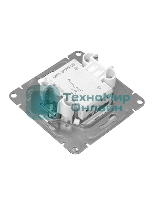 Механизм выключателя EKF UP1-SWW-20 двухклавишный, белый Эпика