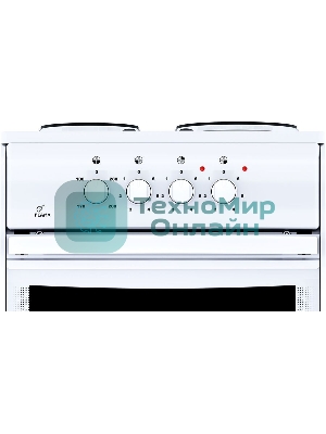 Плита электрическая Flama AE 1304 W белый, конфорок 3 шт, духовка 50 л, 50 см x 85 см x 60 см