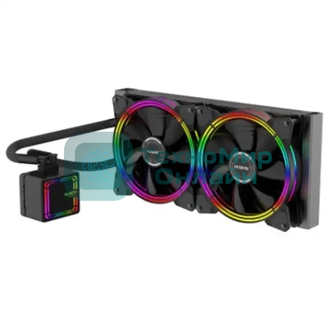 Система жидкостного охлаждения Alseye H280 черный, 140 мм, алюминий, 1500 об/мин, 35.2 дБ, 4 pin, 240 Вт