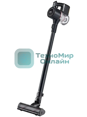 Пылесос вертикальный LG A9N-MASTERX черный, питание от аккумулятора, 160 Вт, уборка влажная/сухая, пылесборник 0.44 л, работа от АКБ max 50 мин