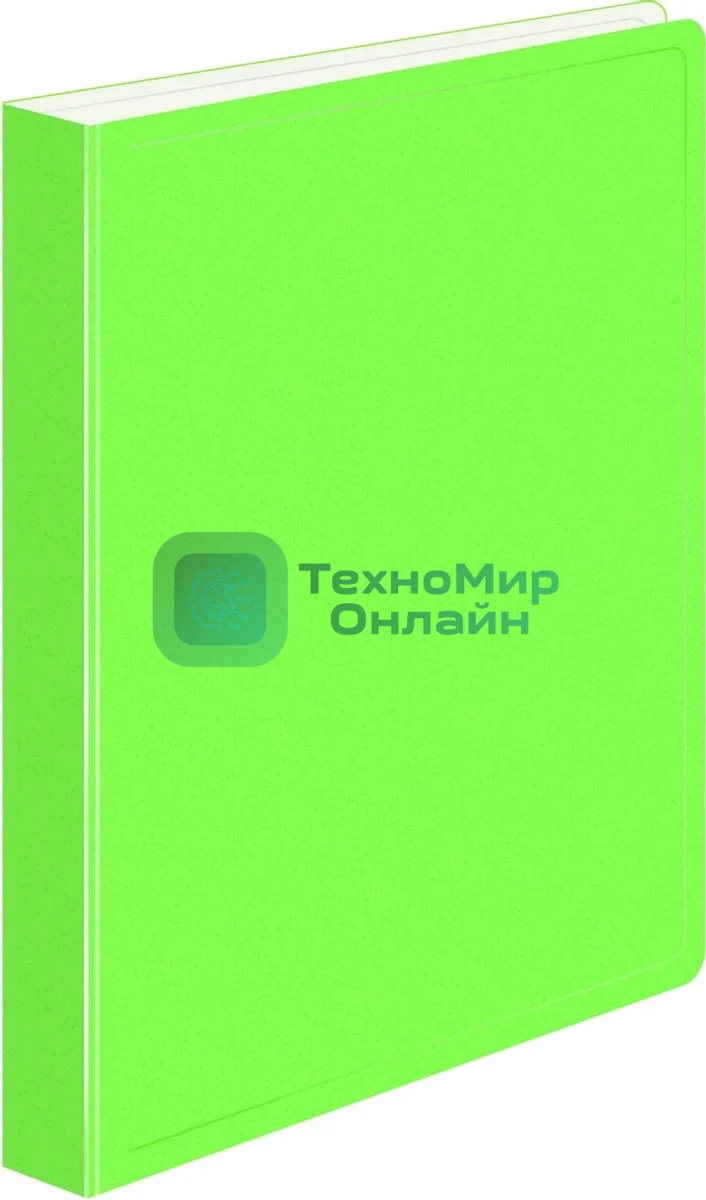 Папка с металлическим пружинным скоросшивателем Бюрократ Double Neon DNE07PLETT A4, пластик, 0.7мм корешок 27мм, карман продольный внутренний, салатовый