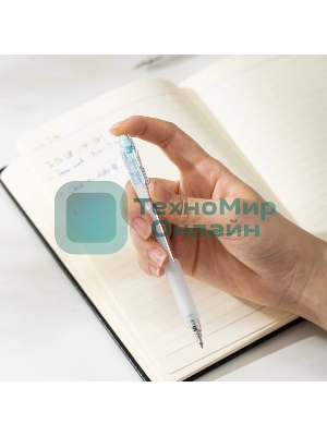 Ручка гелевая Deli Smoos EG057-BK, черные чернила (12шт), линия 0.5мм