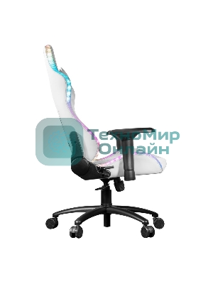 Кресло KFA2 Gaming Chair 01 RGB SE белый, экокожа, RGB-подсветка, подголовник