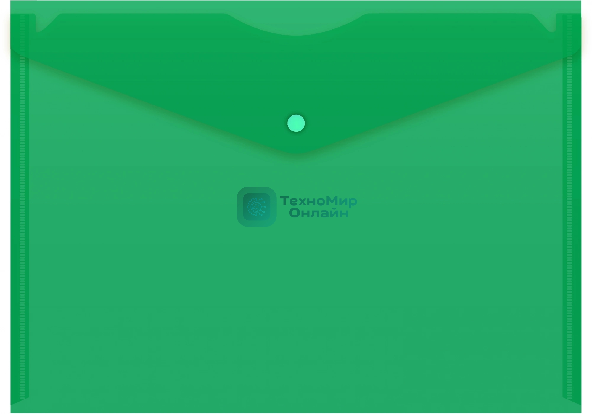 Конверт на кнопке Silwerhof Eco A4 пластик 0.12мм зеленый