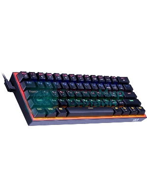 Клавиатура Redragon Fizz проводная, USB Type-A, чёрный/красный