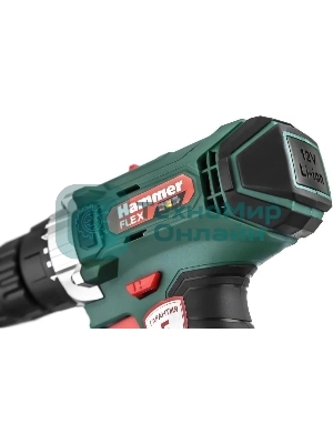 Дрель-шуруповерт Haммer ACD12CS, 12 В, 1,5 Ач, 26 Нм, щеточный