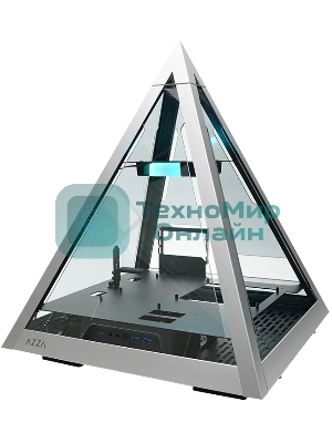 Компьютерный корпус Azza Pyramid L черный/серебристый без БП ATX 6x120мм 2xUSB3.0 audio bott PSU