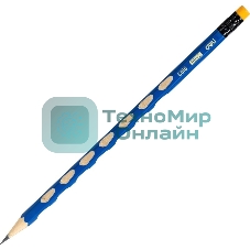 Карандаш чернографитный Deli EC016-HB U-Touch HB шестигранный синий (12шт) ластик