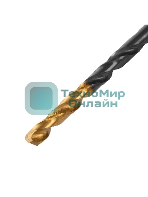 Сверло по металлу Denzel 3,8 мм, HSS-Tin, Golden Tip, 10 шт.