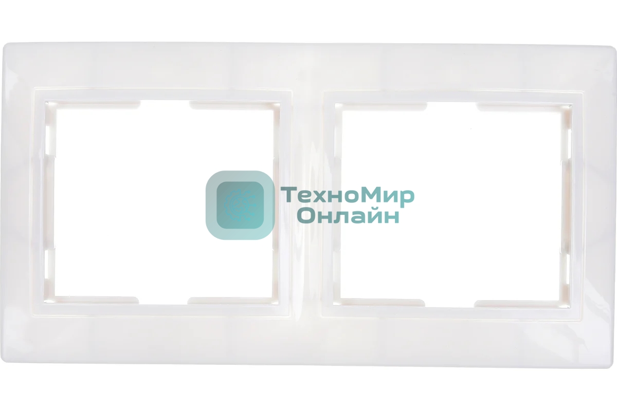 Рамка IEK EMK20-K01-DM РГ-2-КБ 2местн. горизонт. КВАРТА (белый)