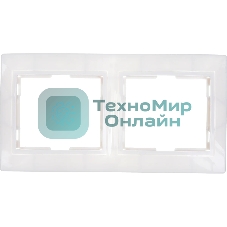 Рамка IEK EMK20-K01-DM РГ-2-КБ 2местн. горизонт. КВАРТА (белый)