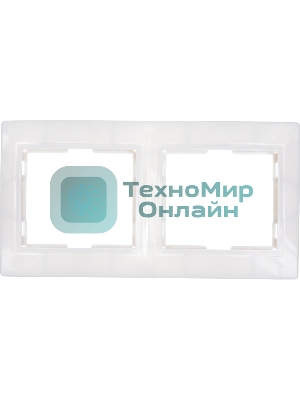 Рамка IEK EMK20-K01-DM РГ-2-КБ 2местн. горизонт. КВАРТА (белый)