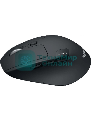 Мышь беспроводная Logitech M720 Triathlon черный, 1000 dpi, радиоканал, Bluetooth, USB, кнопки - 8