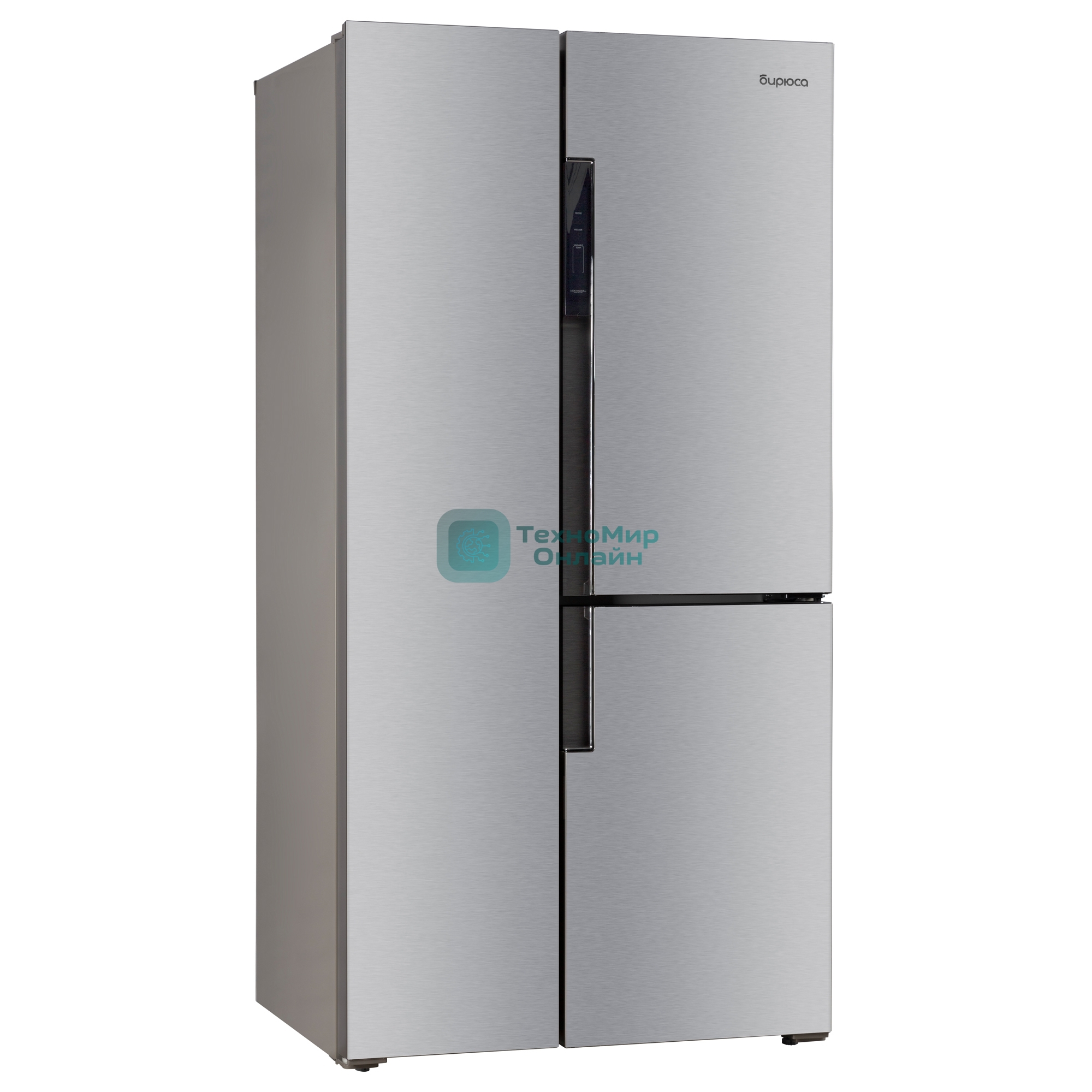Холодильник Бирюса TD 563 I нержавеющая сталь трехкамерный 207/223 л морозилка слева, NoFrost, Side-by-side