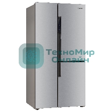Холодильник Бирюса TD 563 I нержавеющая сталь трехкамерный 207/223 л морозилка слева, NoFrost, Side-by-side