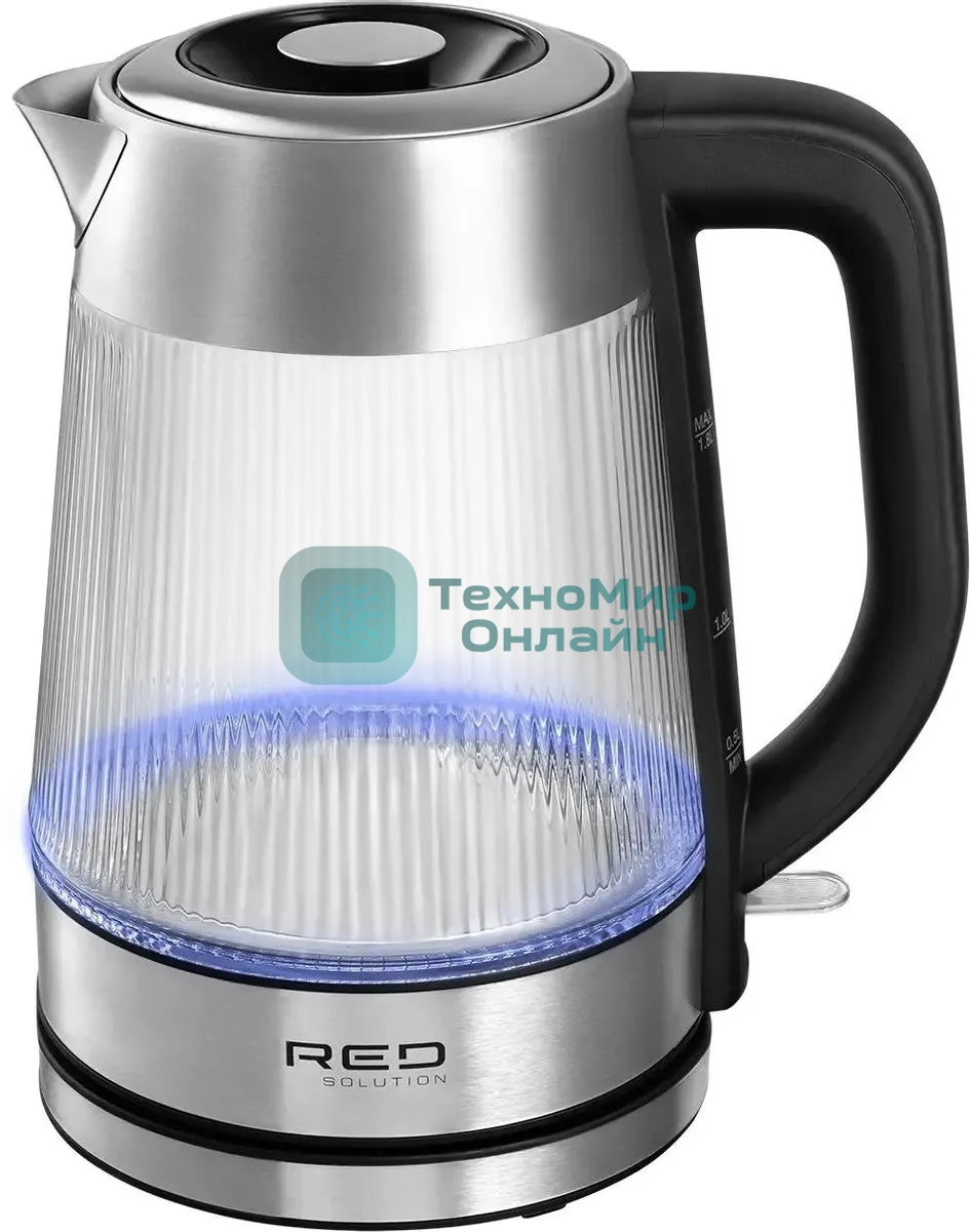 Чайник электрический Red Solution G121 1.8 л, 2200 Вт, черный/серебристый