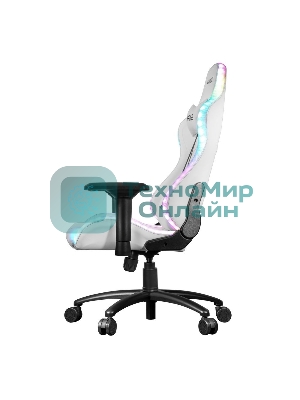 Кресло KFA2 Gaming Chair 01 RGB SE белый, экокожа, RGB-подсветка, подголовник