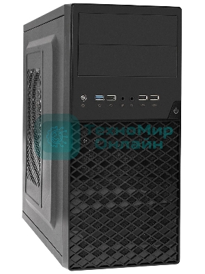 Компьютерный корпус Minitower ExeGate BA-203U-UNS500 (mATX, БП UNS500 с вент. 12см, 3хUSB+1хUSB 3.0, аудио, черный)