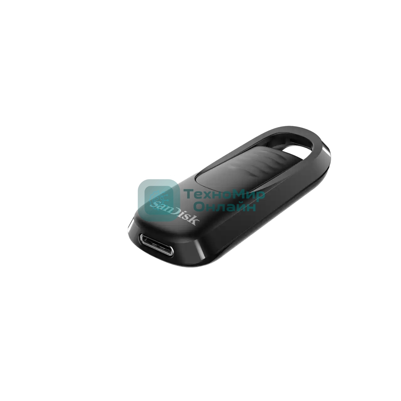 Флешка USB SanDisk Ultra Slider (SDCZ480-128G-G46), 128Gb, USB Type-C, R/W 400/70, черный
