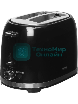 Тостер Centek СТ-1432 черный/стальной