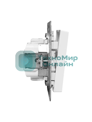 Механизм выключателя EKF UP1-SWW-20 двухклавишный, белый Эпика