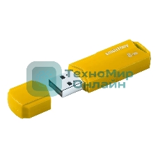 Флешка USB Smartbuy CLUE Yellow (SB8GbCLU-Y), 8Gb, USB 2.0, R/W 15/5, желтый