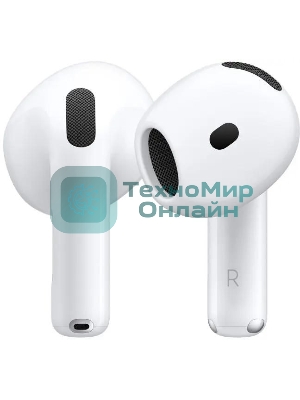 Наушники TWS Apple AirPods 4 ANC белый, вкладыши, Bluetooth, активное шумоподавление, беспроводная зарядка, до 4 ч