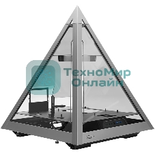 Компьютерный корпус Azza Pyramid L черный/серебристый без БП ATX 6x120мм 2xUSB3.0 audio bott PSU