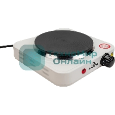 Плита настольная электрическая Добрыня DO-2206W белая, 1конф.1,0кВт,чугун