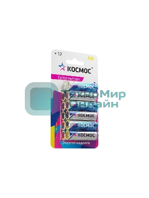 Элемент питания Космос алкалиновый AA/LR06 BP-12 (блист.12шт)